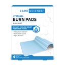 Care Science Hydrogel Sterile Burn Dressing Bandage Pads for Burn Relief, 4 ct | Øyeblikk for mindre Burns & Sår