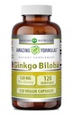 Amazing Formler Ginkgo Biloba 120 Mg Supplement 120 Kapsler | Standardisert til å inneholde 24% Ginkgo Flavon Glycosider | Ikke-GMO | Glutenfri |