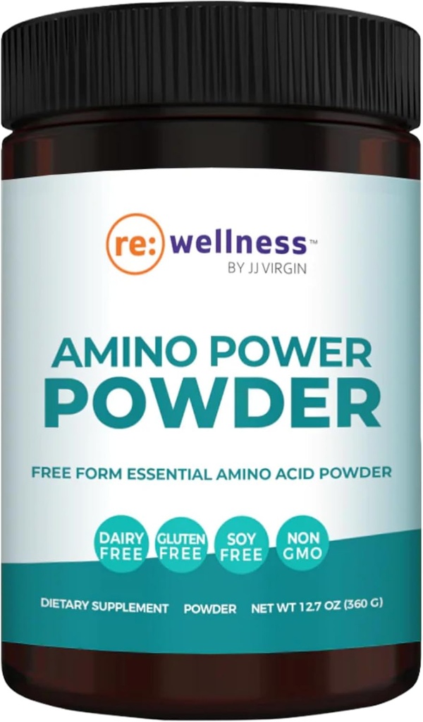 Reignite velvære av JJ Jomfru | Amino Power pulver | Easy-Absorb Essentielle Aminosyrer med Alpha-Ketoglutarate | Trening, Muskler, Metabolisme og energi støtte | Fruit Punch Flavor | 30 Serveringer