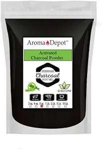 Aroma Depot 8 oz. Kokos Aktivert Charcoal pulver - støtter helse, vegan, ikke-GMO, ingen additiver, mat klasse, tannblekning pulver, Charcoal for ansiktsskrubb, og soap Making. (8 oz.)