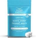 Viter Energy 40mg Koffeinmynter - Sukkerfri, B-vitaminer, Vegan, Øker raskt Energized Alert Focus, Koffeinert Nootropic Supplement piller (Wintergreen Flavor, 8oz, Bulk Bag)