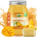 ACEYO (18 OZ) Irsk sjø Moss Gel Raw Vegan Mango Pineapple Flavor 102 vitaminer og mineraler Wild Harvested Non-GMO