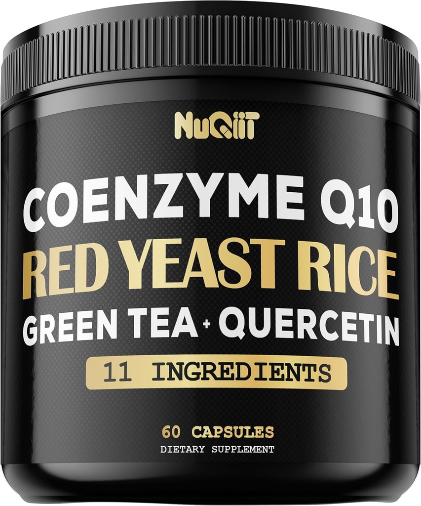 Rød Yeast Rice 13500mg Grønn Te 4500mg Quercetin 4500mg Supplement og mer - Støtte hjerte helse, immunsystem og kroppsbalanse - 60 kapsler