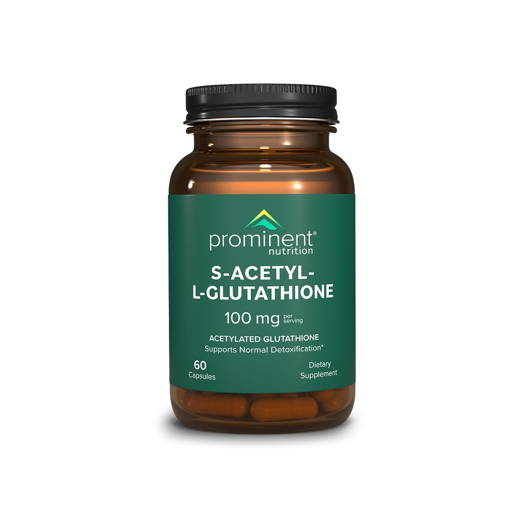 Prominent Nutrition S-Acetyl L-Glutation Supplement - klinisk undersøkt emothion Acetylated Glutation for normal lever avgiftsstøtte og optimal antioksidant effekt, Vegan - 1 pakke