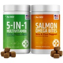 Kjæledyr MD Salmon Omega Bites + 5in1 Multivitamin Softchews