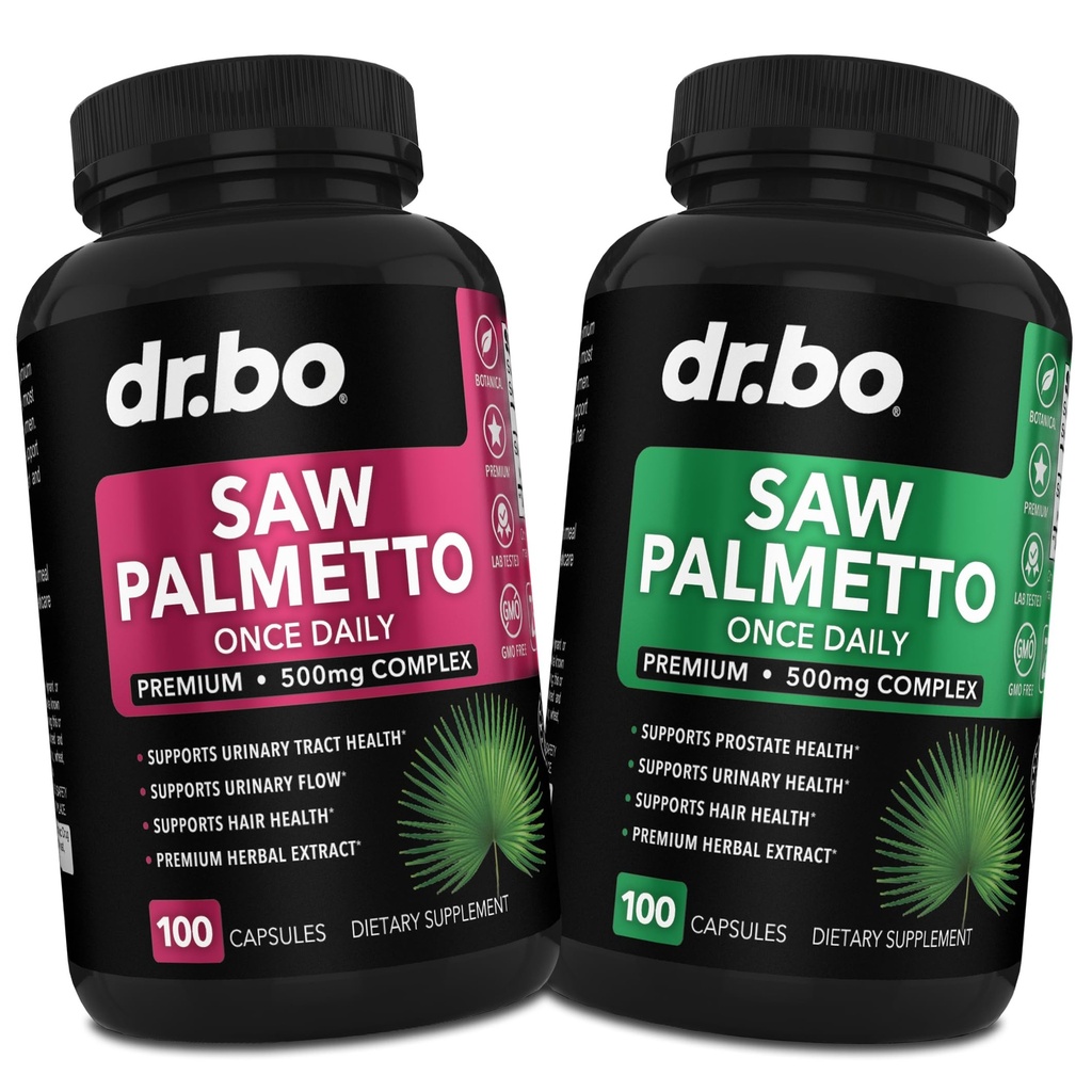 Saw Palmetto for kvinner hår tap for kvinner og menn - DHT blokker for menn hårvekst Plus Blader kosttilskudd - ren så Palmetto prostata helse supplement kapsler støtte urinasjon piller