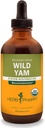 Herb Pharm Certified Organic Wild Yam Liquid Extract for stomatoid System Støtte - 4 Ounce