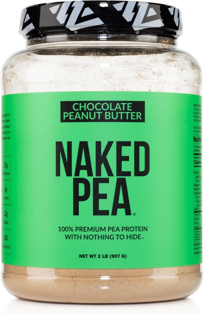 Naken pea - Sjokolade Peanut Smøreprotein fra USA og kanadiske gårder, økologisk kokos, organisk kokos sukker - Ingen GMO, ingen soya, og glutenfri, hjelpevekst og gjenoppretting - 21 Services