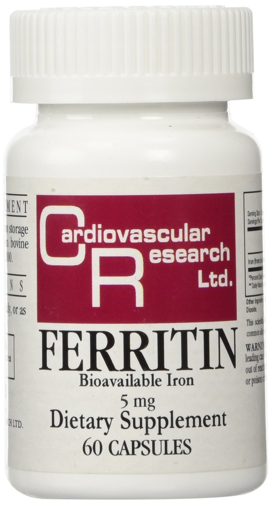 Cardiovaskulær forskning Ferritin Maksimal absorpsjon jern Supplement 1-Pack, 01-Cream,60 Kapsler
