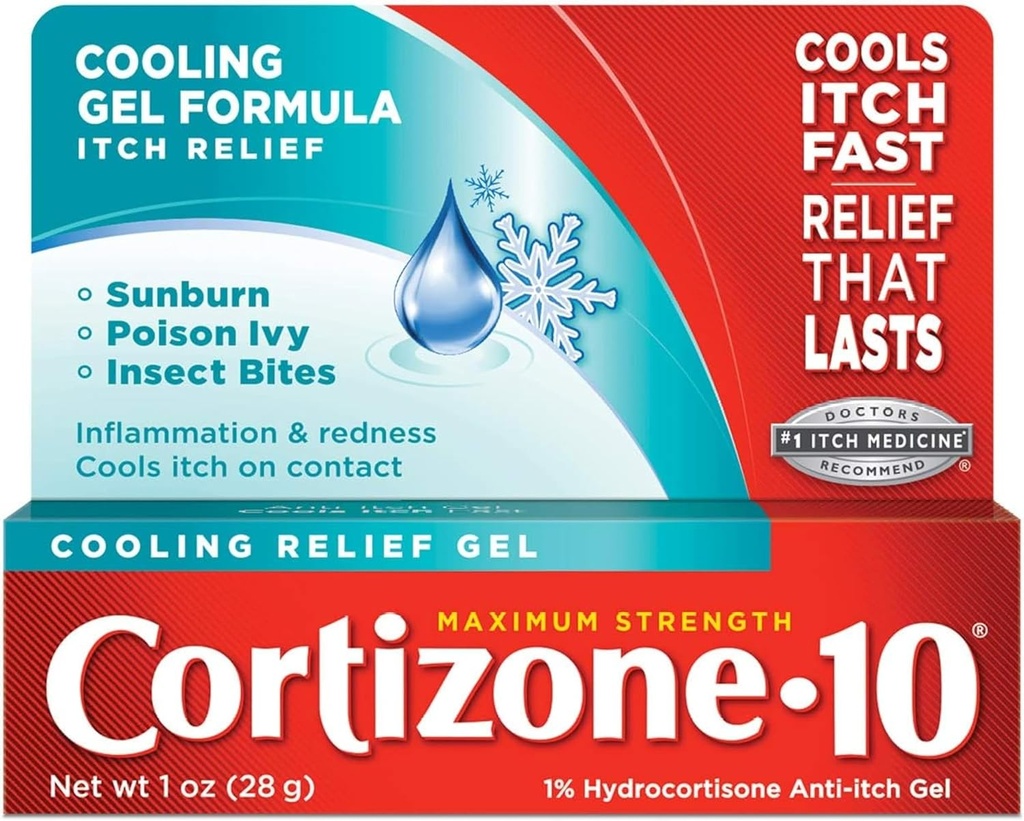 Cortizone-10 Kjølemiddel Anti-Itch Gel 1 oz (pakke med 2)