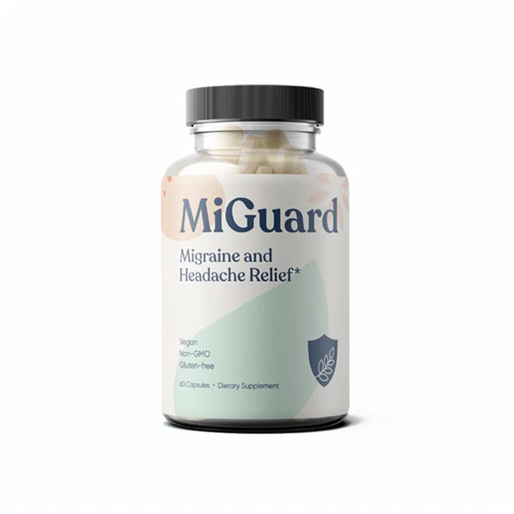 Hodepine og migrain relief kosttilskudd - Drug Free Migrain Forebygging Supplement - naturlige kosttilskudd for megrain hodepine - bidrar til å redusere frekvens og severity (60 kapsler)