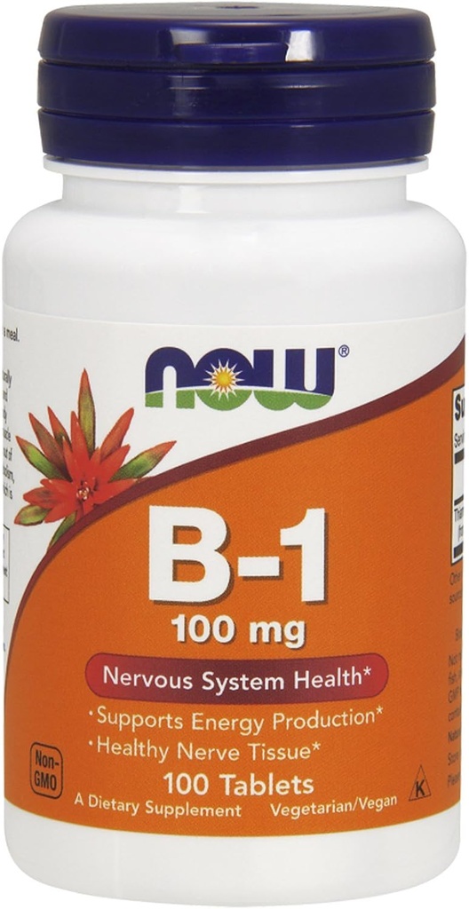 NU vitamin B-1 (tiamin) 100 mg, 100 tabletter (pakke med 4)
