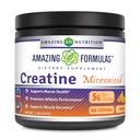 Amazing Formler Mikronisert Kreatin Monohydrat Powder Supplement | 5000 mg Per Serving | Ideell Pre & Post Trening Supplement | Laget i USA (1 LB, Orange)