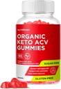 Organic Keto ACV Gummies - Glutenfri og sukkerfri Apple Cider Vinegar Supplement for kvinner menn (1000MG)