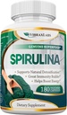 vibraxlabs Spirulina Capsules – 100% ren 1000mg Serving (500mg Veggie Capsules) pulver Supplement, støtter naturlig avgift, fordeler helse på et cellulært nivå, beste med Chlorella