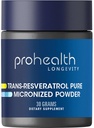 ProHealth Longevity Micronized Trans Resveratrol pulver 30 gram - 98% ren farmasøytisk klasse, 1000 mg per Scoop, overlegen absorpsjon og biotilgjengelighet