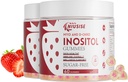 Inositol Gummies, Inositol Supplement med Myo-Inositol & D-Chiro Inositol + vitamin D3, Ideell 40:1 Forhold, med magnesiumglycinat 400 mg, støtter regelmessig syklus for kvinner, vegansk, 2 pakker
