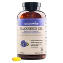 NatureWise Flaksfrø Olje 1.242 mg, Fisk Free Omega 3 6 9 med 720mg ALA, Diett Supplement for hjertehelse støtte - organisk, kaldt presset, ikke-GMO - 240 Softgels[8-month Supply]
