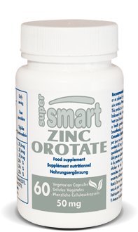 Supersmart - Sink Orotate Supplement 100 mg per dag (forbedret form) - Immunstøtte - Energi og metabolisme Booster - Mild Acne piller - Hud Helse ikke-GMO & Glutenfri - 60 Vegetariske kapsler
