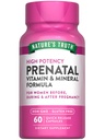 Naturens sannhet prenatal vitaminer med folicsyre | 60 kapsler | Ikke-GMO & Glutenfri Supplement