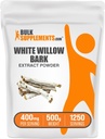 BulkSupplements.com Hvit Willow Bark Ekstrakt pulver - Herbal Supplement, Hvit Willow Bark pulver - Glutenfri, 400 mg per servering, 500g (1,1 lbs) (pakke med 1)