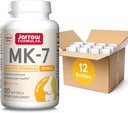 Jarrow Formler MK-7 90mcg-Bioactive Form of VIT K2-120 Serveringer (Softgels)-for Bone & CV Helse-VIT K2 MK-7 Diett Supp-K2 VIT Supp MK-7-Gluten Gratis,12 Pack