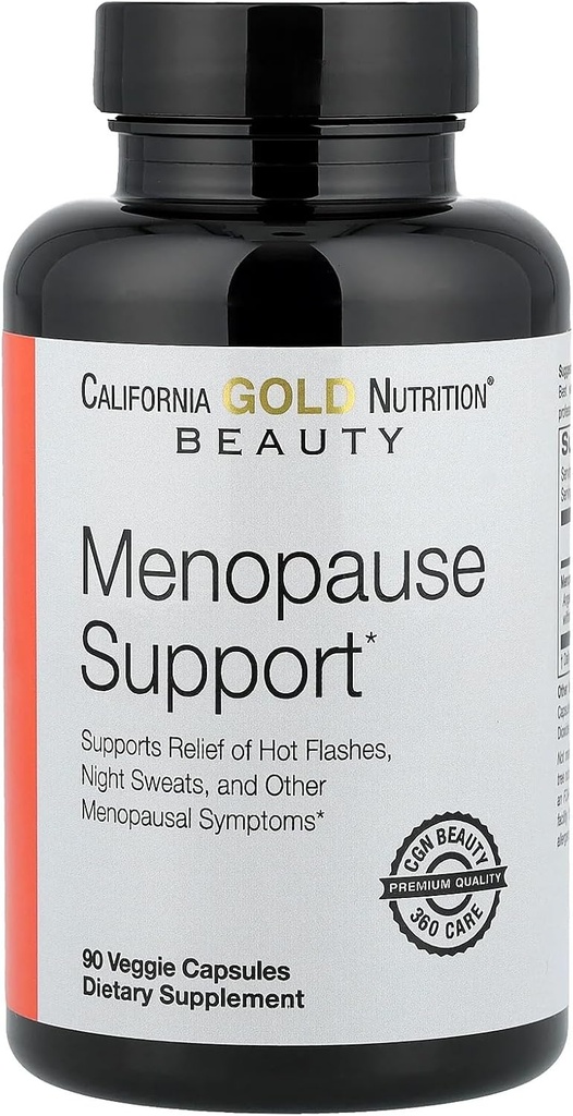 California Gold Nutrition Beauty, Menopause Support med Angelica gigas, Cynanchum wilfordii, Phlomis umbrosa og L-Leucine, 90 Veggie Capsules