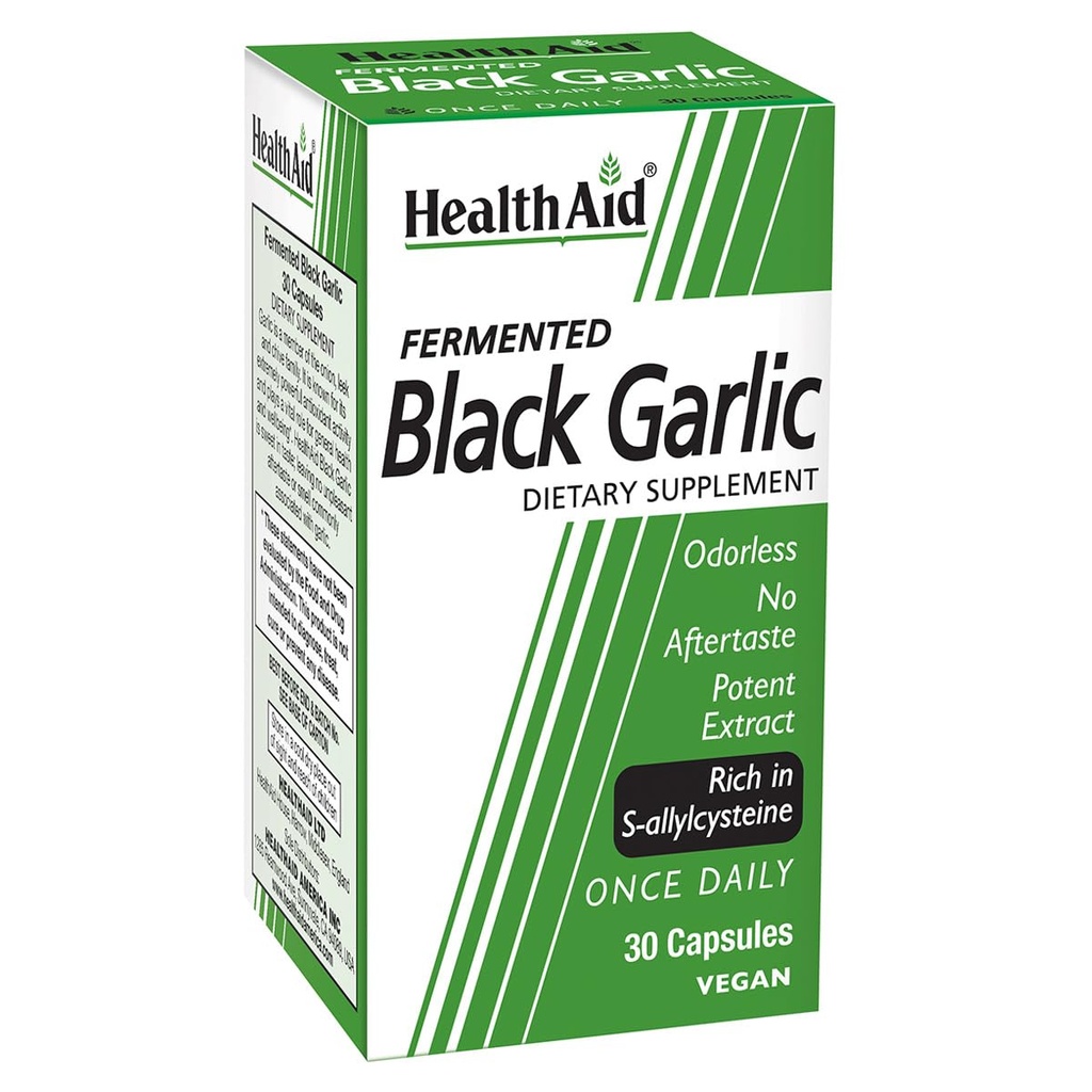 HealthAid Fermented Svart hvitløk – En gang daglig Odorless Softgel | 30 Softgels | Rik på S-Allylcysteine | Vegan & ikke-GMO