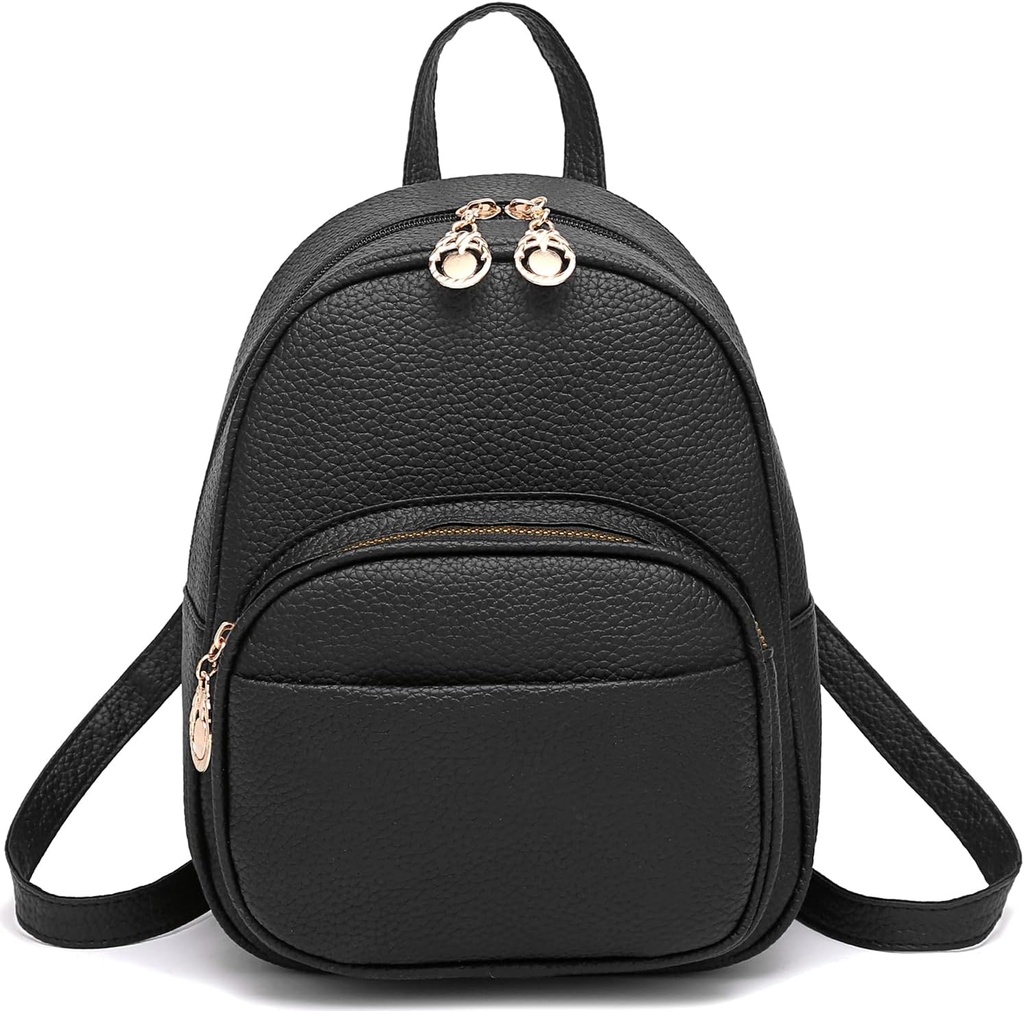 Barsine Mini ryggsekk for kvinner jenter skinn ryggsekk Casual liten dagsekk skulderveske med lommer