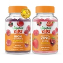 Livlig jern og vitamin C Kids + sink 25mg Kids, Gummies Bundle - Great Tasting, Vitamin Supplement, Glutenfri, GMO Gratis, Chewable Gummy