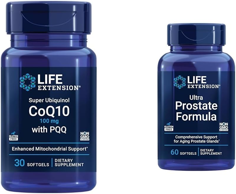 Super Ubiquinol CoQ10 med PQQ, CoQ10, PQQ & Ultra Prostata Formula, Sag Palmetto for menn, pygeum
