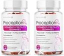 Fertilitet Gummier for kvinner - Myo-Inositol, Folinsyre, Biotin, B-vitaminer - Inositol Supplement for kvinnelig fruktbarhet støtte, hormonbalanse, ovulering, prenatal konsept (60 gummier, 2 pakke)