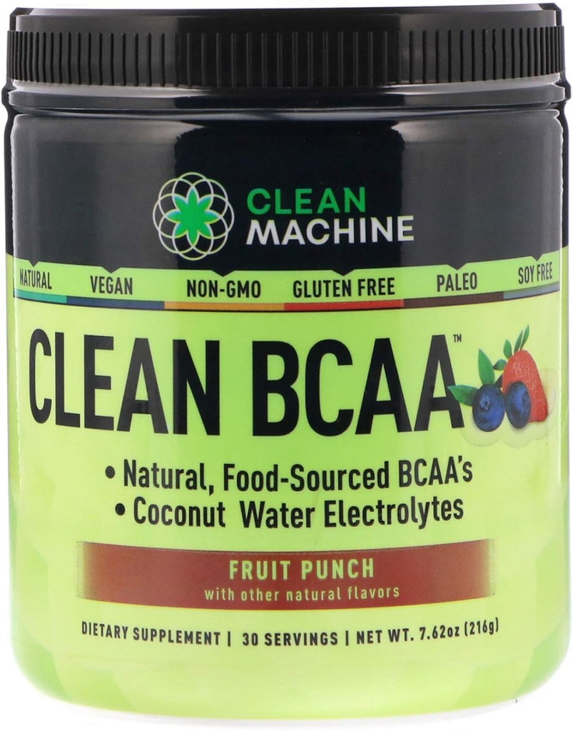 Clean Machine BCAA Frukt Punch pulver, 30Count