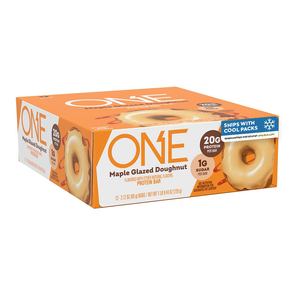 Ene proteinbarer, ahorn glazed dougnut, glutenfri med 20g protein og 1g sukker, truser stifter, 2,12 oz (12 greve)