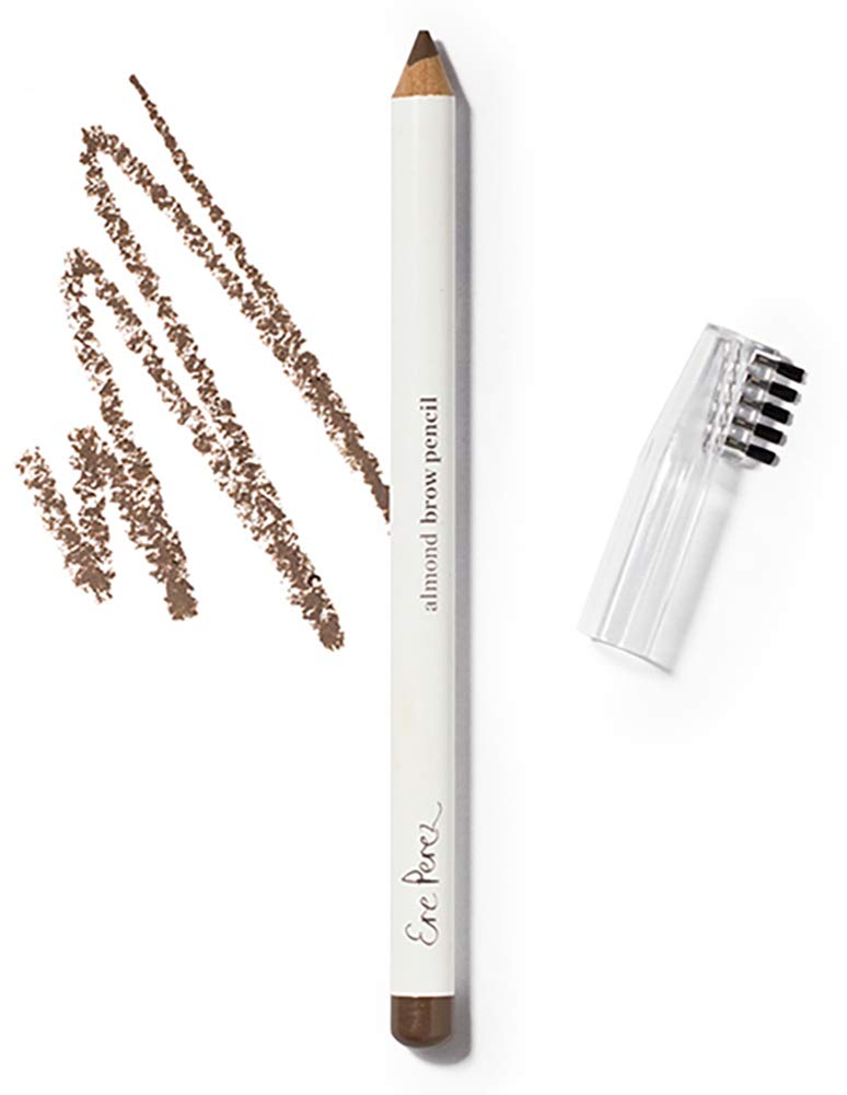 Ere Perez - Naturlig Almond Eyebrow Pencil | Støtter vekst, lang-Lasting, Full dekning | Kokosolje + vitamin E | Vegan, Cruelty-Free, Ren skjønnhet (Perfekt, 0,04 oz | 1,1 g)