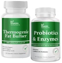 DR VITAMIN SOLUTIONER Termogene fettforbrenner & probiotika Digestive Enzymer med prebiotika for digestiv helse & Bloating Relief for kvinner og menn - Bundle 90 Caps