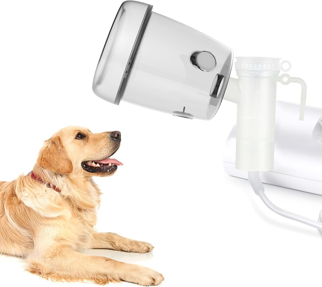Canine Nebulizer Cup og Inhaler Maske for katter og hunder, oksygenmaske for kjæledyr (ikke inkludert Nebulizer Machine) (L)