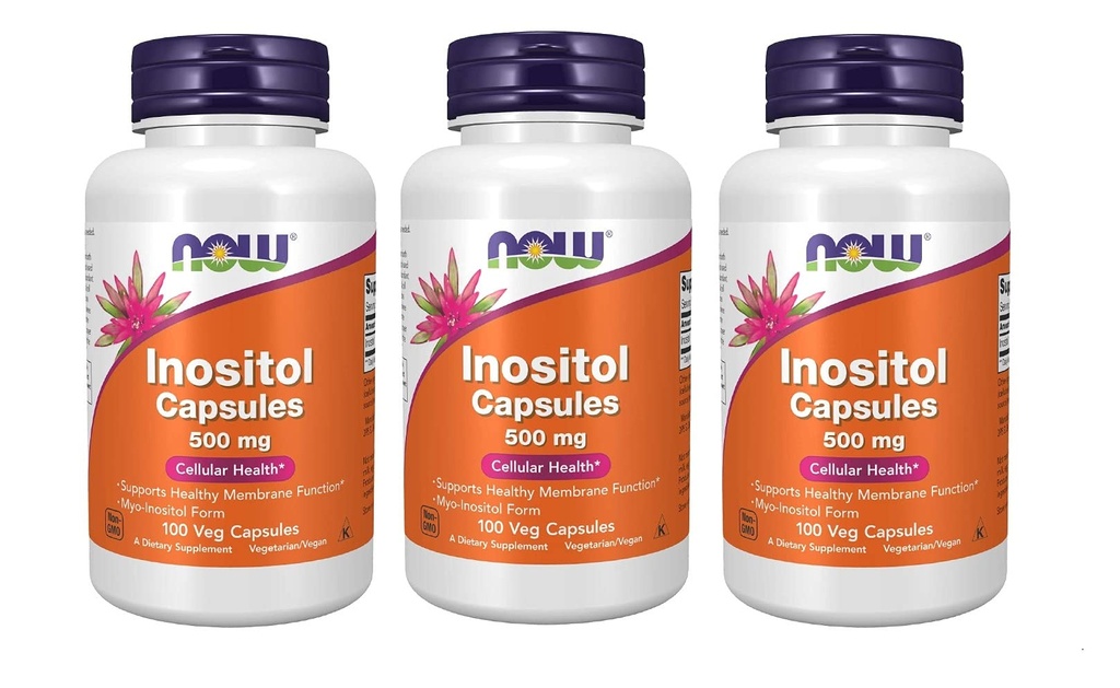 Nå Matvarer Matvarer Inositol 500mg, 100 kapsler (pakke på 3)