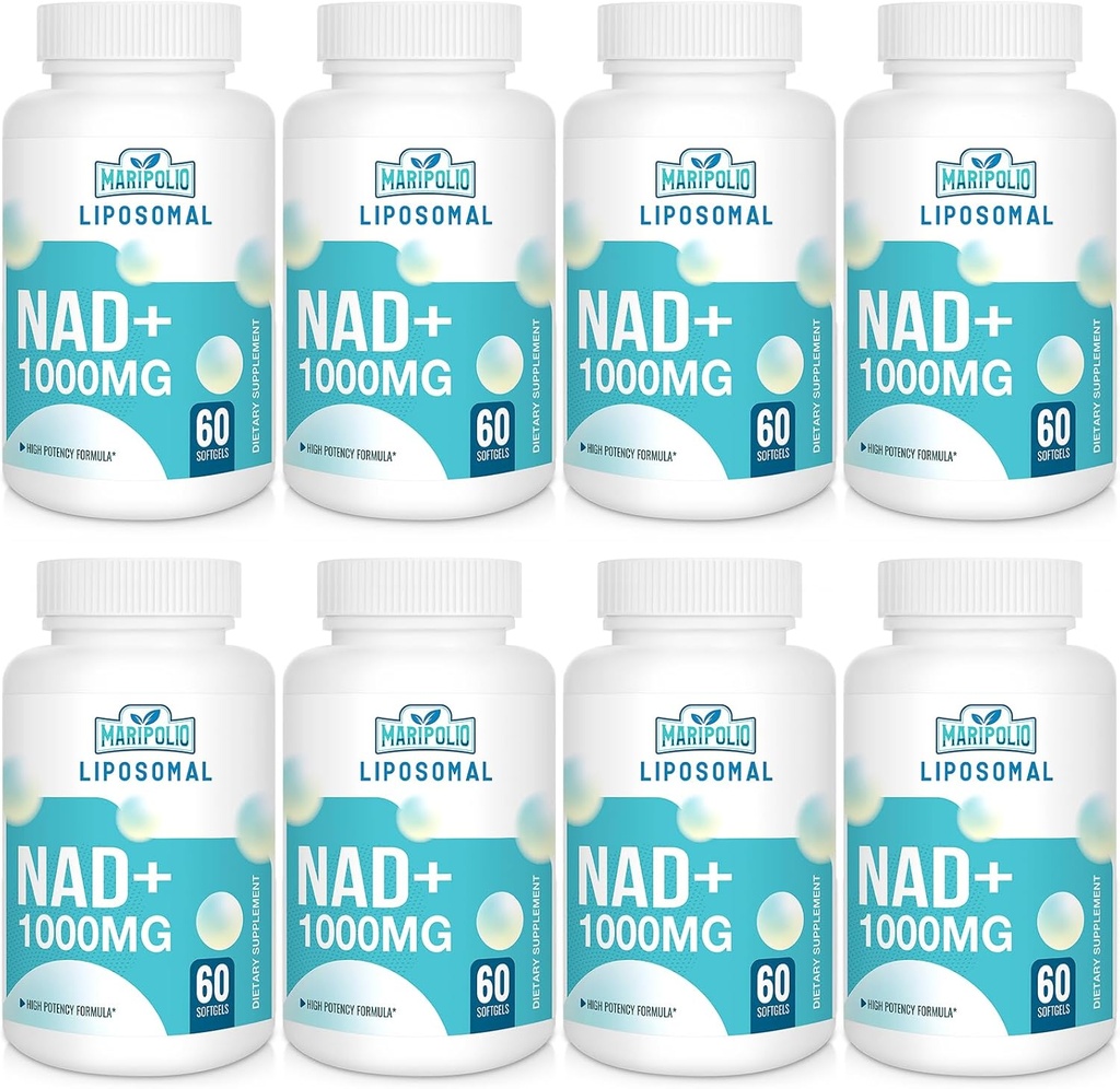 Liposomal NAD + Supplement 1000 mg | Høyeste NAD Pontecy | Max Absorpsjon | Ren NAD Supplement | Energi og DNA Reparasjon, Aging Defense, Hjernefunksjon |