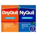 Vicks DayQuil & NyQuil Co-Pack, Cold & Flue medisin, Kraftig multi-Symptom Daytime & Nighttime Relief for hodepine, Feber, Sore Throat, mindre akser og smerter, & Cough, 72ct