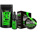Skjeggvekstsett w/GROW XXL Beard Olje/Serum for ansiktshårvekst for menn + 2X Tykking Biotin Mustache Wax & Balm for menn - Betingelse & Softener - Formulert i Amerika