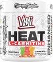 Varme L-karnitin pulver Forbedret termogene | 1500 mg L-karnitin | Maksimal absorpsjon formel | Stor smak for menn og kvinner | 30 serveringer (30 Servering, Gummy Bear)