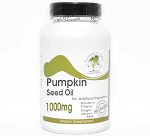 Pumpkin Seed Oil 1000mg Emulgert Tørr ~ 200 kapsler - Ingen tilsetningsmidler ~ Naturetition Kosttilskudd