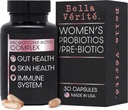 Bella Vérité. Probiotiske og prebiotiske kompleks - støtte kvinners digestiv & gut helse - 3.45 milliarder CFU Lactobacillus probiotika for renere hud - daglig probiotiske kosttilskudd (30 vegetariske kapsler)