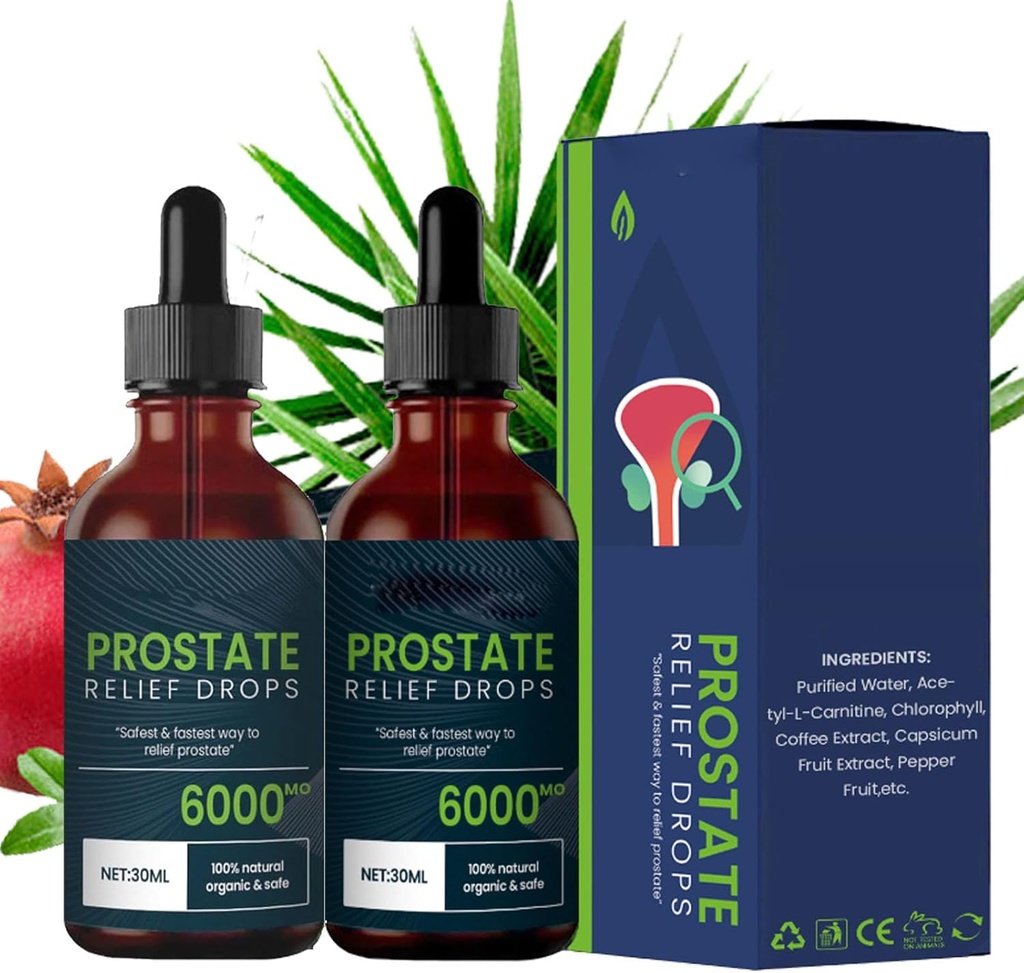 Prostata behandling faller - Prostata relief faller, prostata naturlig urtedråper (2pcs)