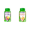 Vitafusion Omega-3 Berry Lemonade Hjerte Helse Gummies 120 greve og orange flavored vitamin C Gummies for immunstøtte 150 greve