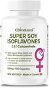 Soja Isoflavoner 2.5:1 Ekstrakt 500 mg (1250 mg tilsvarende), støtter kvinners velvære, 120 vegankapsler, 4-måneders forsyning, ikke-GMO, Glutenfri