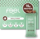 Feel Vegansk Protein Bars | Mint sjokolade Chip | Keto | Glutenfri | Organisk | Chaga Mushroom | 15g Planteprotein | Lavkarbohydrat | Høy protein | Dairy Gratis | Lavt sukker | Kornfri | Nøtt Gratis | Soja Gratis