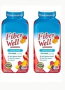 Fiber Well Sukker Free Gummies Supplement, fersken, Strawberry og Berry Flavored (2 flasker, sukker gratis)