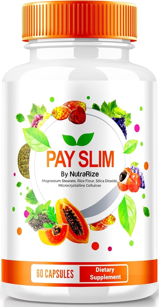 NutraRize Betal Slim Capsules, PaySlim Alt-Naturlig Supplement for sunn vekttap, Premium formel for å oppnå kropp og fitness mål, offisielle anmeldelser (60 Kapsler)